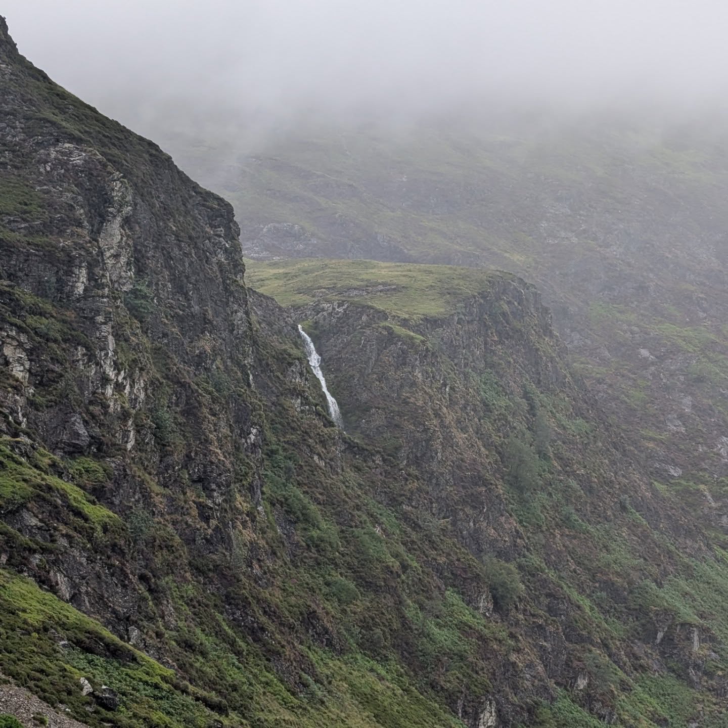 A waterfall